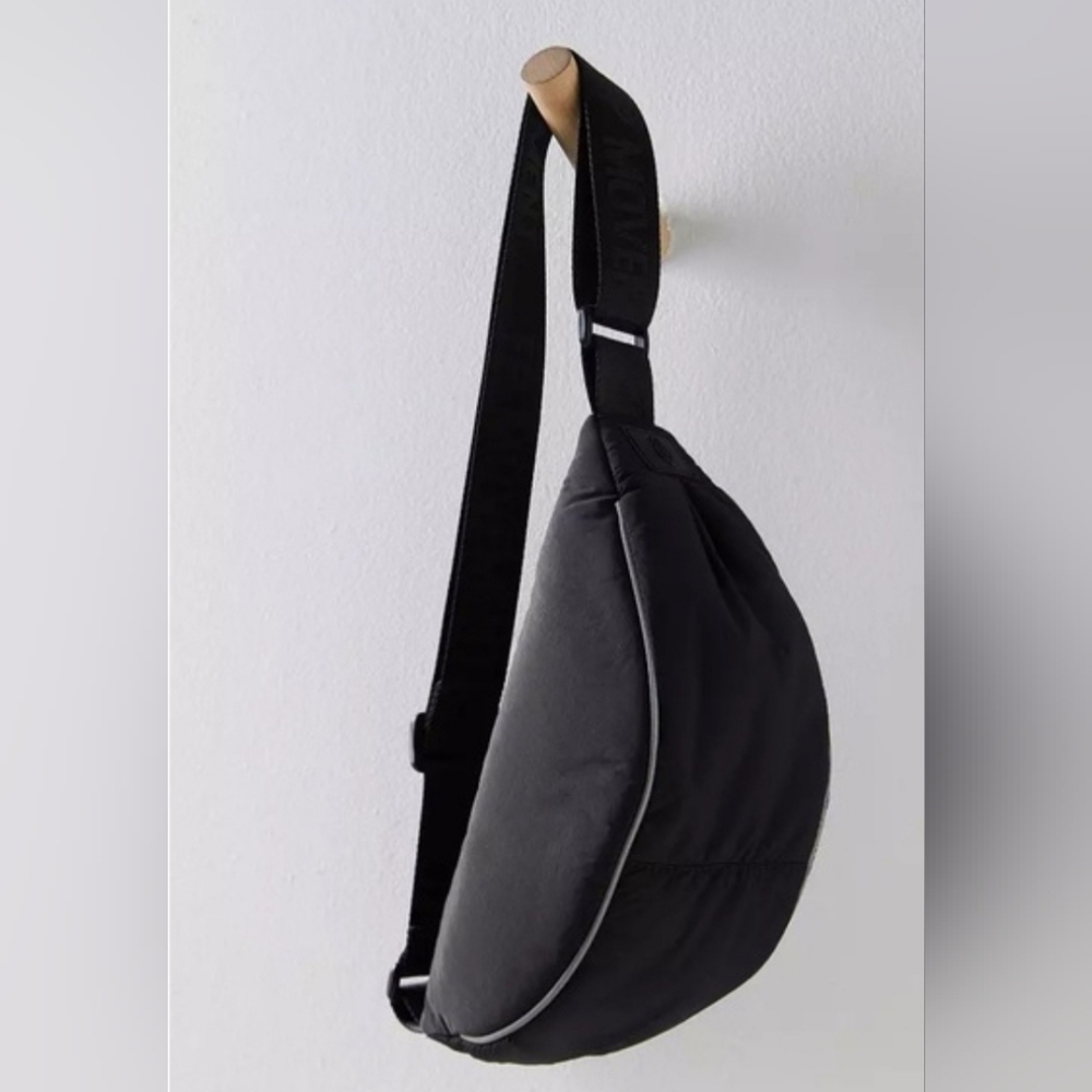 Free People Movement Black Crossbody Sling Bag with Adjustable Strap - Picture 2 of 10